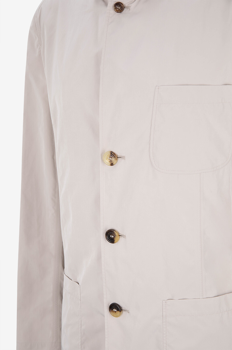 BRUNELLO CUCINELLI Einreihiger Blazer aus Mikrofaser Herren Hellbeige 3