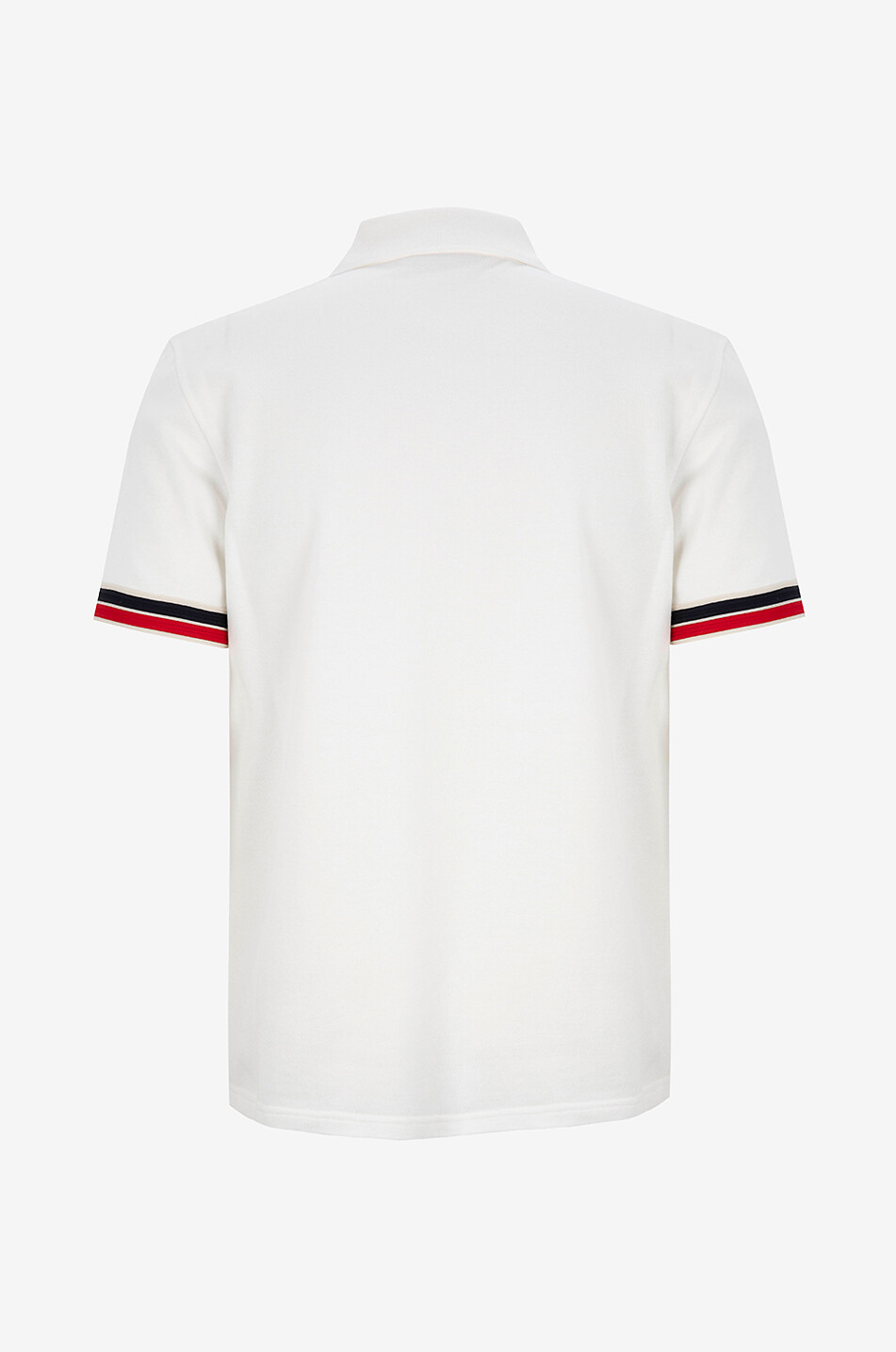 MONCLER Polo à manches courtes et bordure rayée Homme BLANC 2