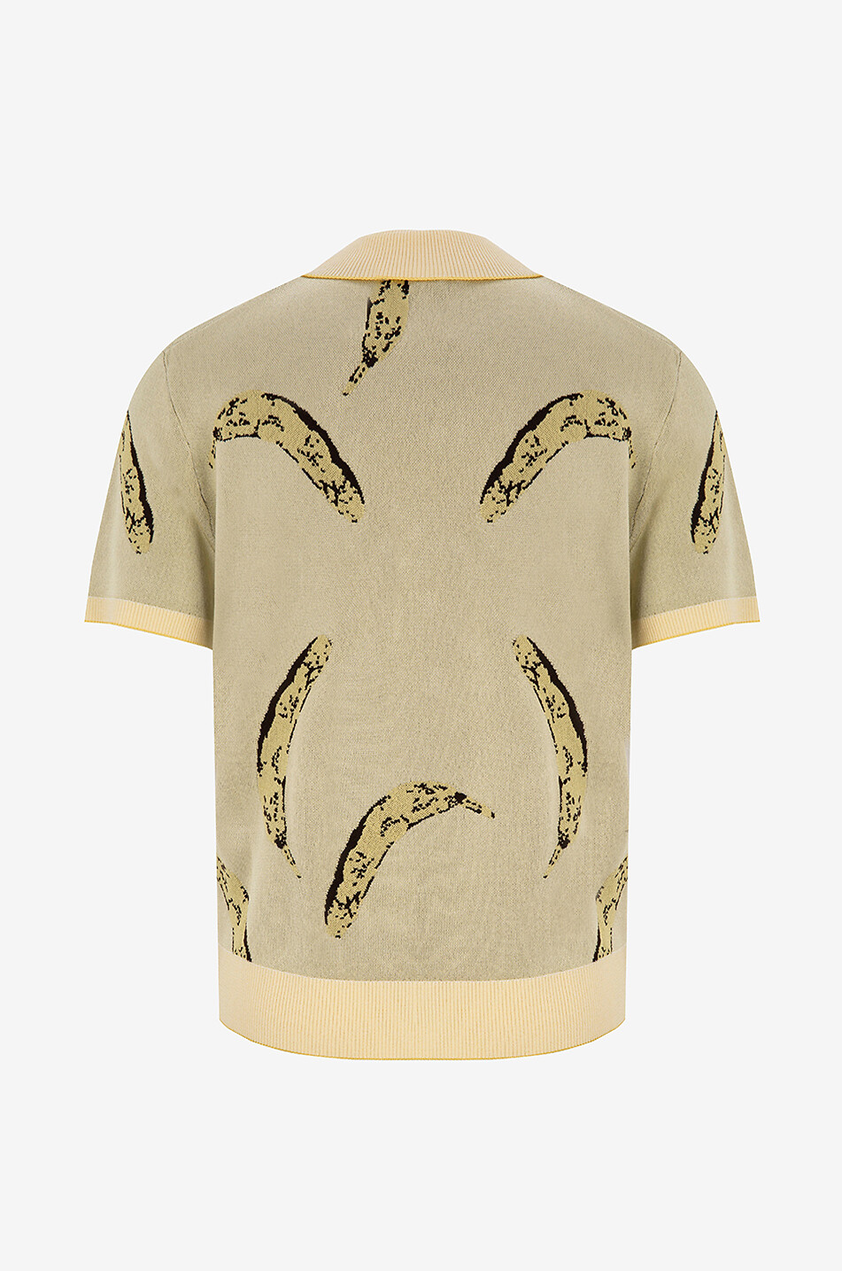 JACQUEMUS Le polo Marino banana jacquard knit polo shirt Men YELLOW 2
