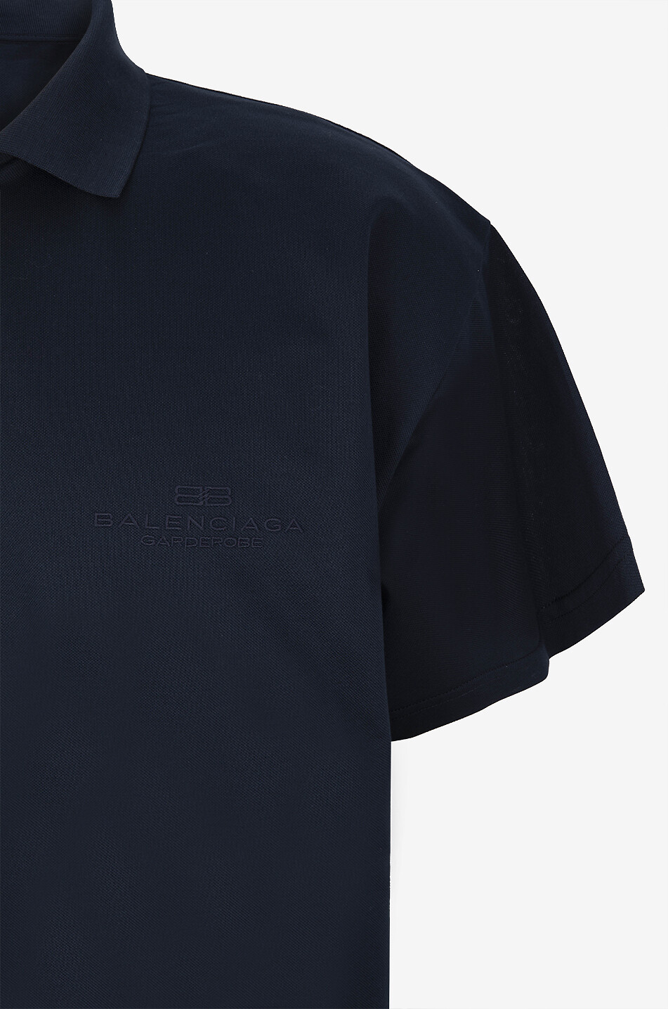 BALENCIAGA Oversize-Polohemd Intertwined BB Garderobe Herren DUNKELBLAU 3