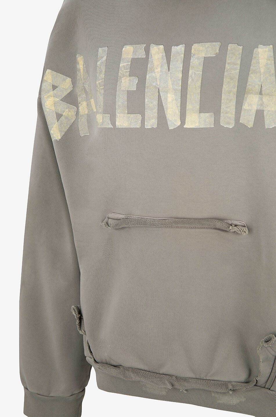 Kapuzensweatshirt Ripped Pocket Tape Type Large Fit