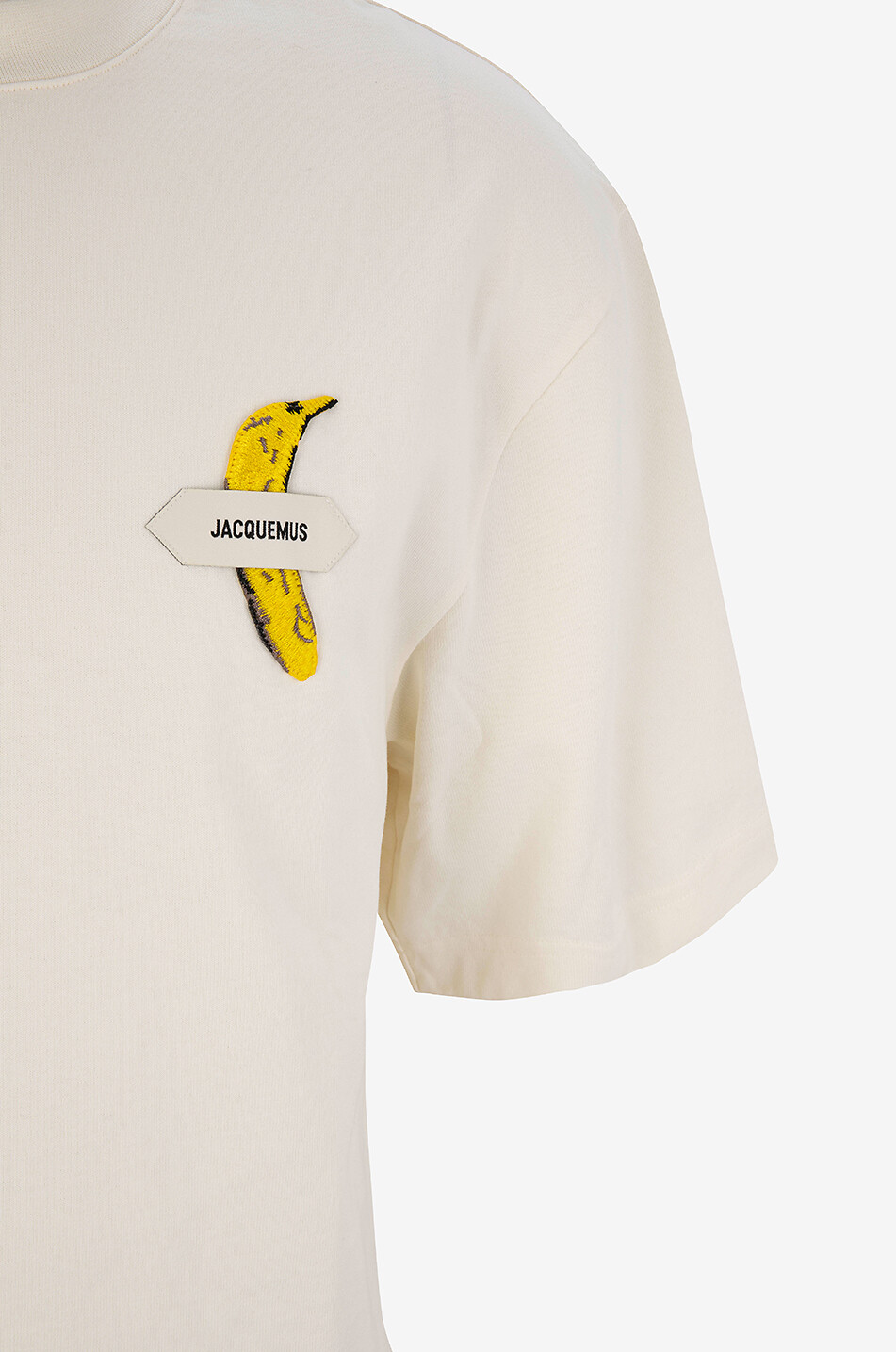 JACQUEMUS T-shirt à manches courtes épais Le T-Shirt Banane Homme BLANC CASSE 3