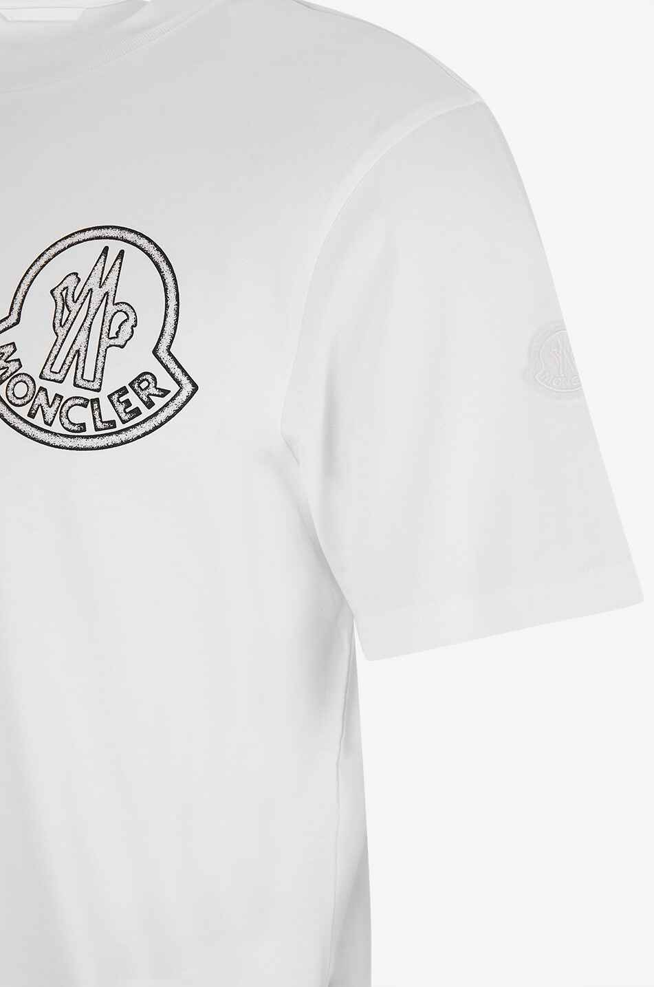 MONCLER Stamp Logo printed short-sleeved T-shirt Men WHITE 3