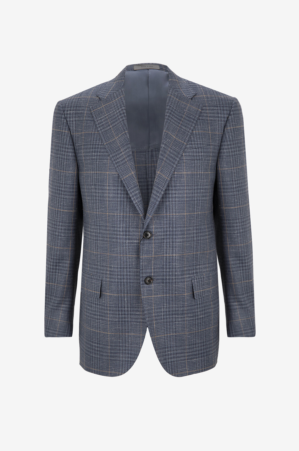 Glen check virgin wool blend blazer