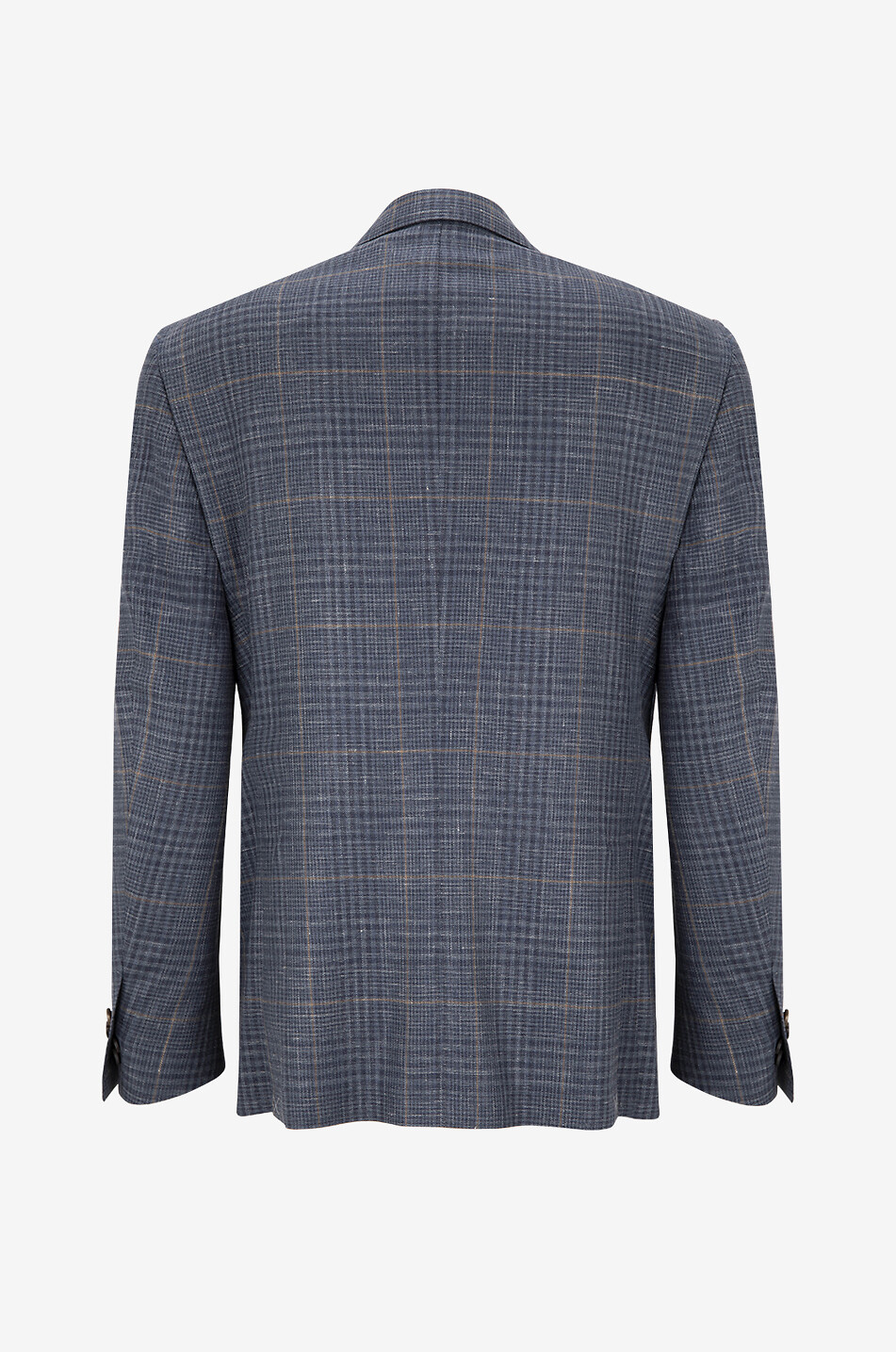CORNELIANI Glen check virgin wool blend blazer Men DARK BLUE 2