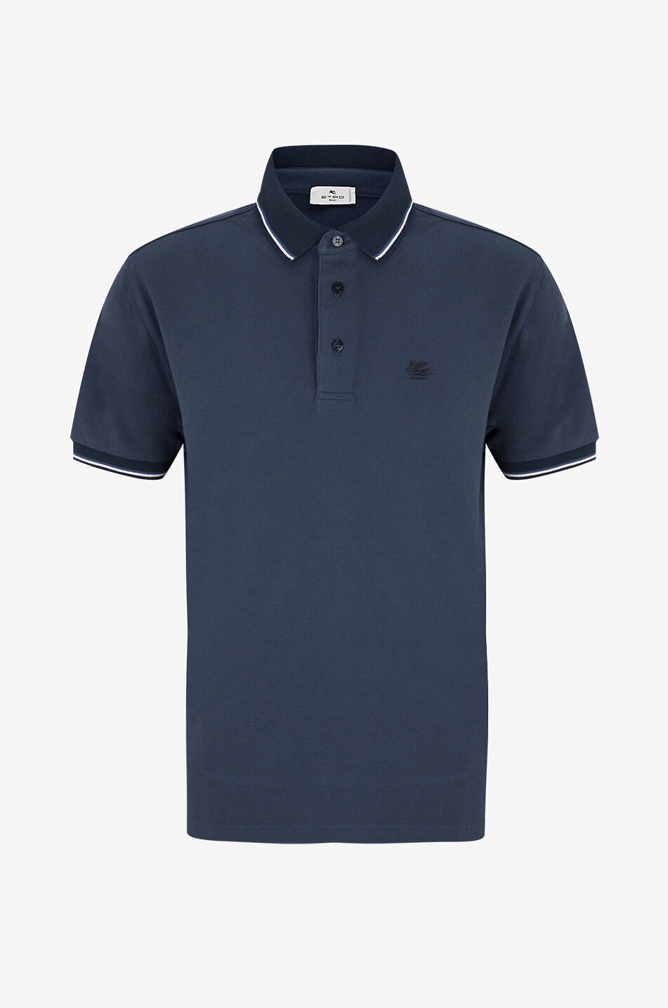 Pegaso short-sleeved polo shirt with stripe trim