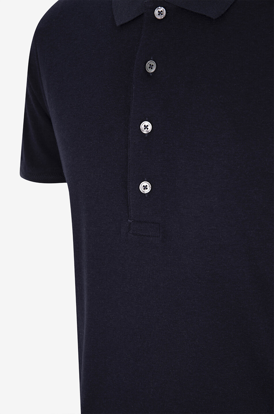 Cashmere and silk jersey polo shirt