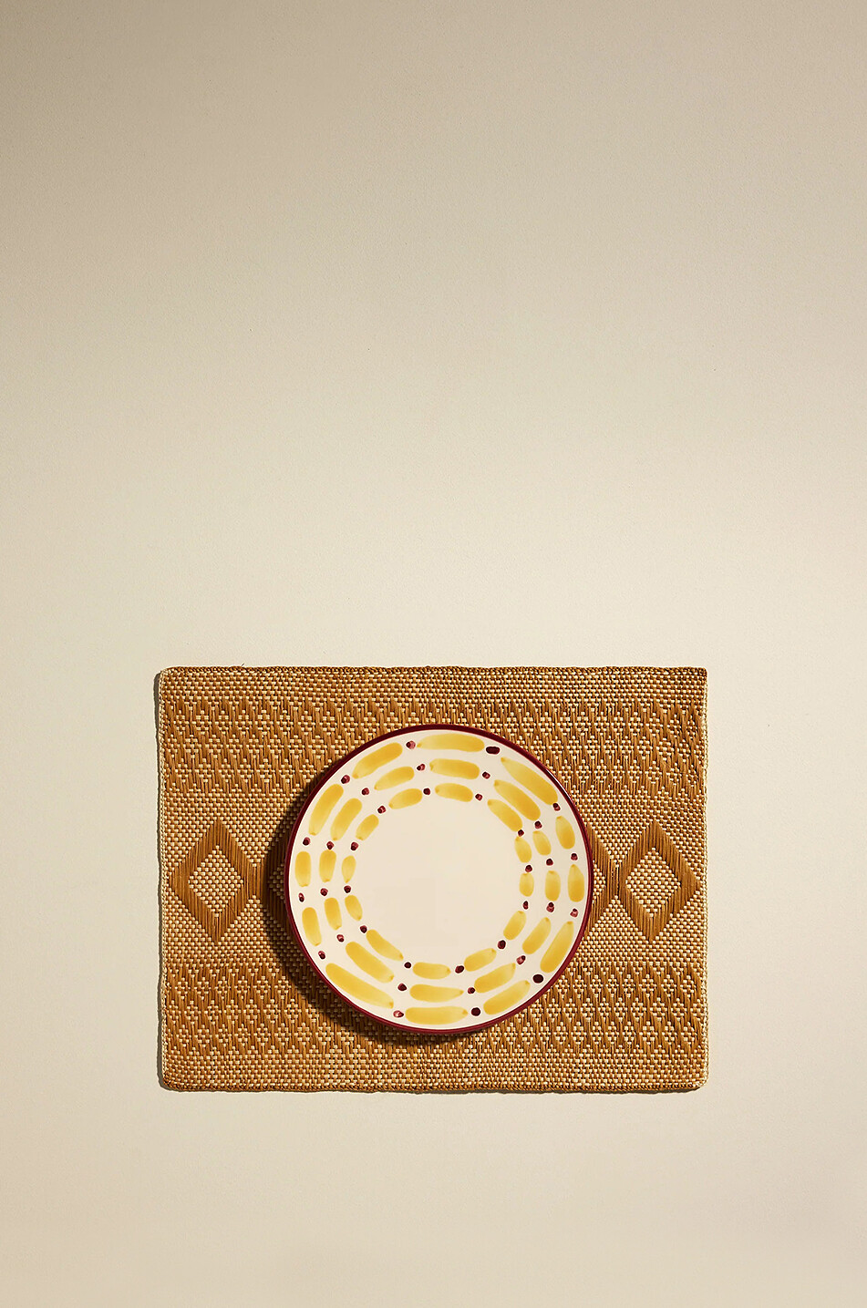 MAISON SARAH LAVOINE Iraca woven palm leaf placemat Home CAMEL 3