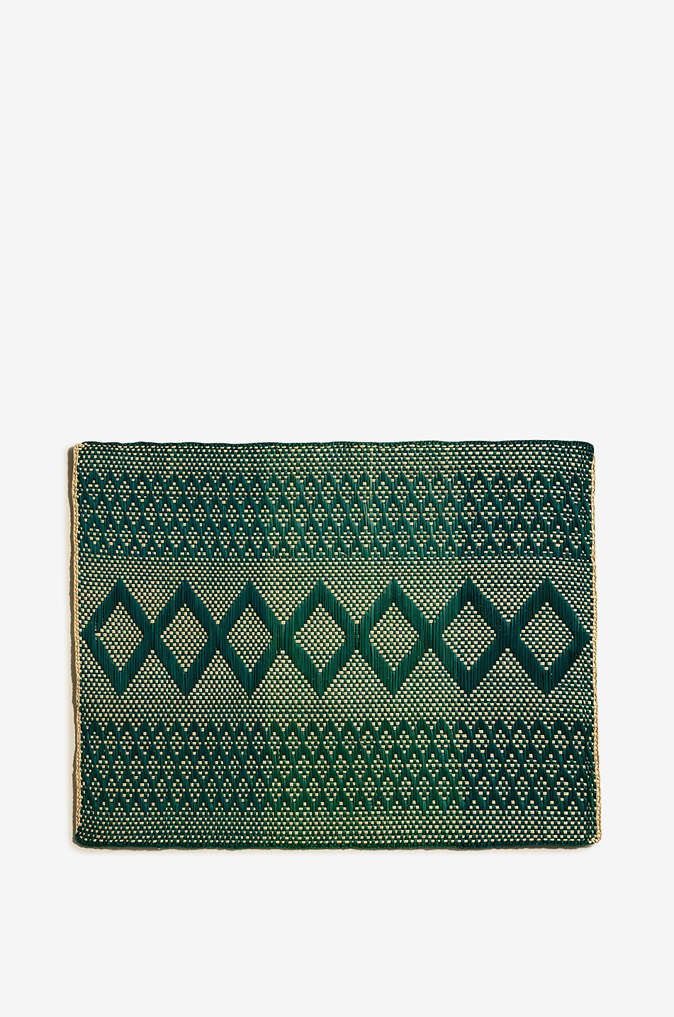 MAISON SARAH LAVOINE Iraca woven palm leaf placemat Home GREEN 1