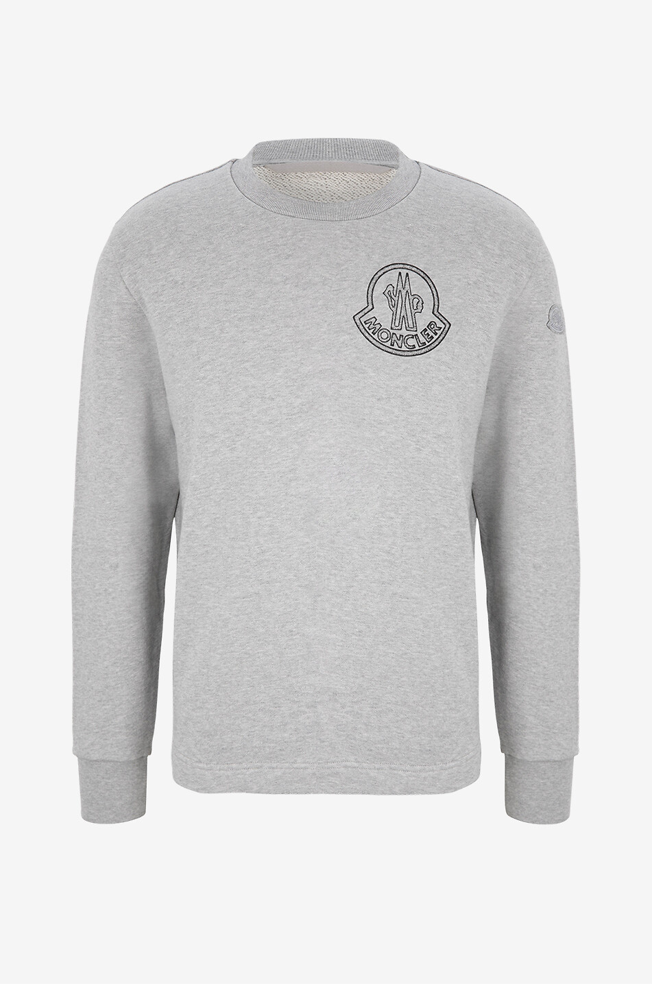 Meliertes Rundhals-Sweatshirt Logo Stamp
