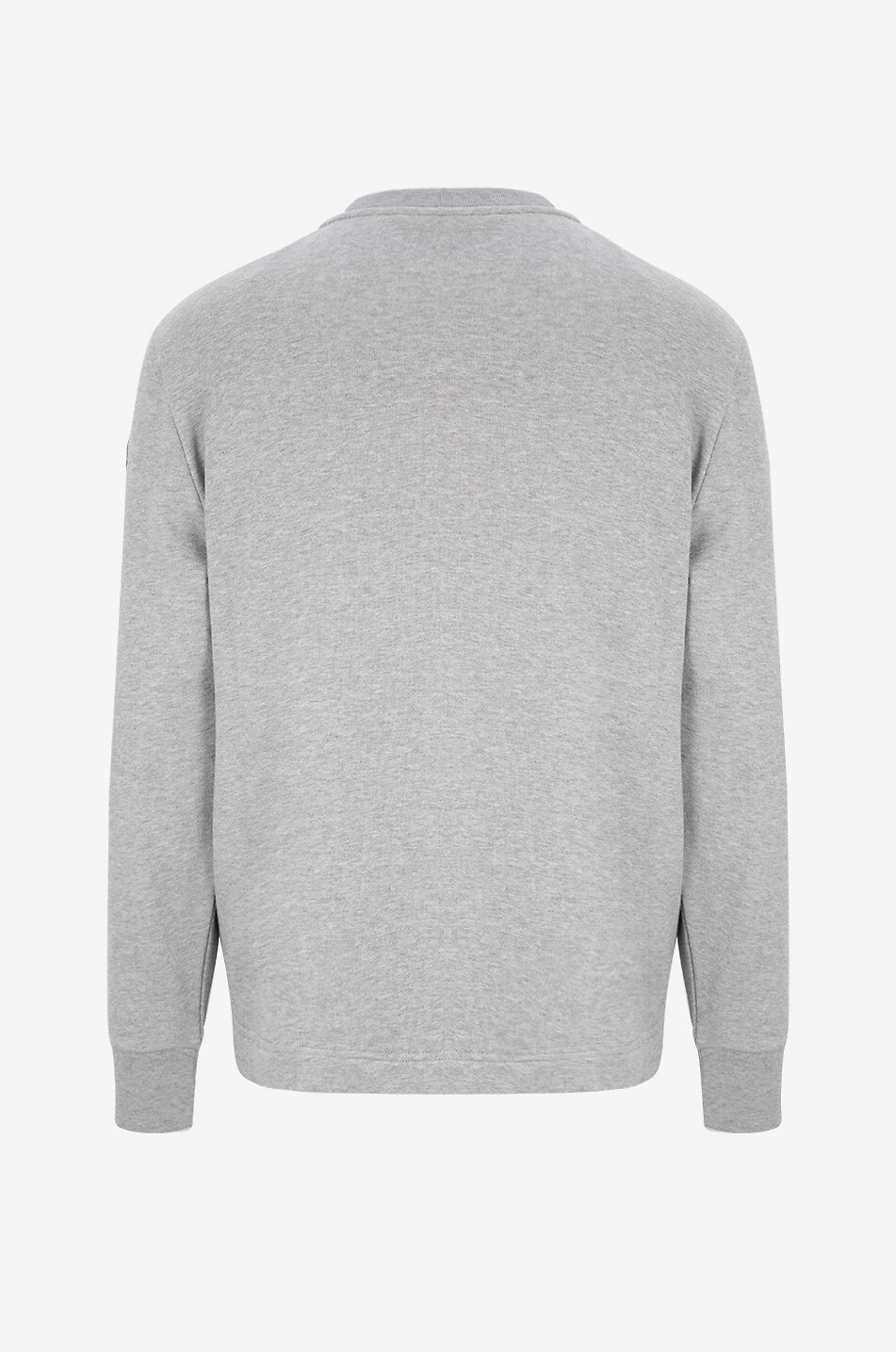 MONCLER Meliertes Rundhals-Sweatshirt Logo Stamp Herren GRAU 2