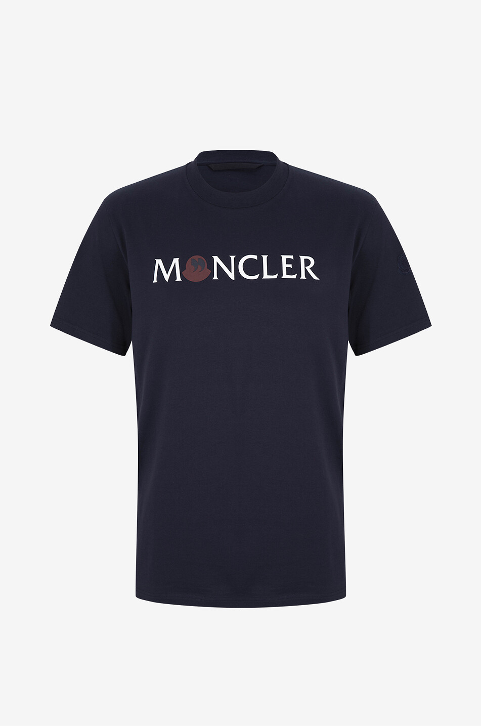 MONCLER Quotation Logo printed short-sleeved T-shirt Men BLUE 1