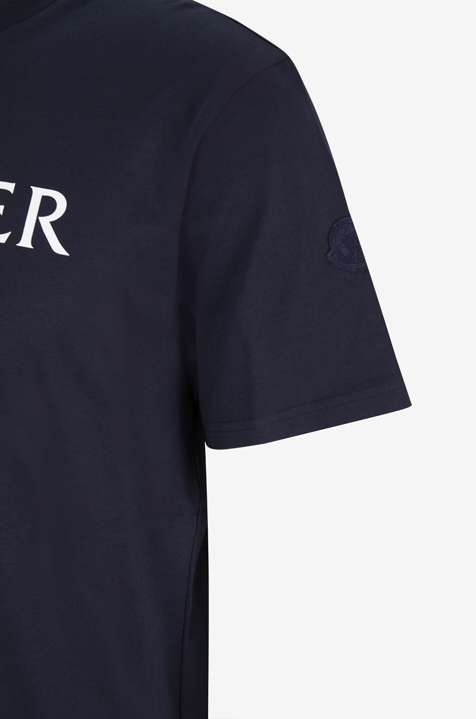 MONCLER Quotation Logo printed short-sleeved T-shirt Men BLUE 3