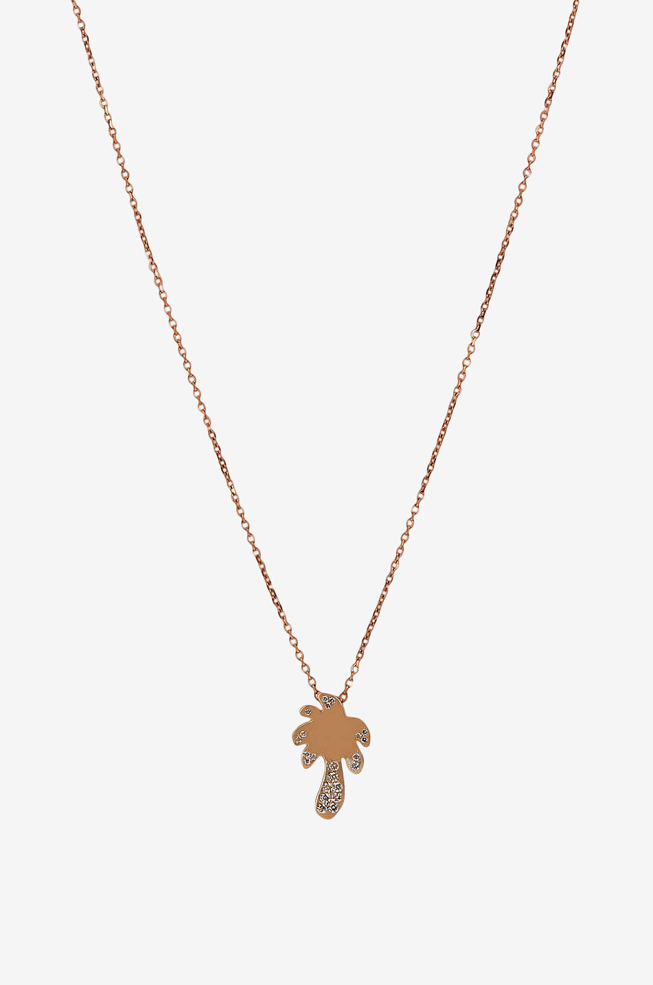 GBYG Collier en or rose et diamants Palmier Femme ROSE 1