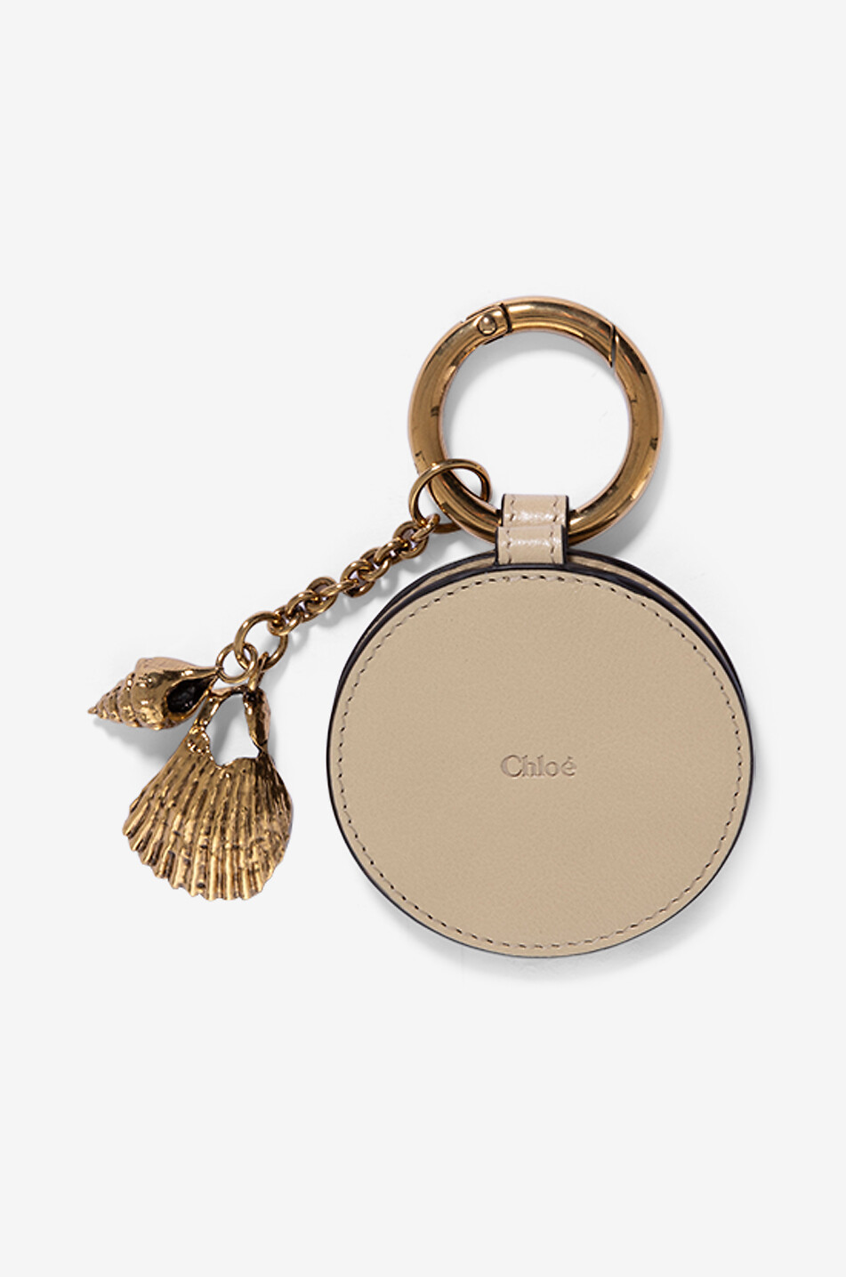 Shell bag charm with mirror