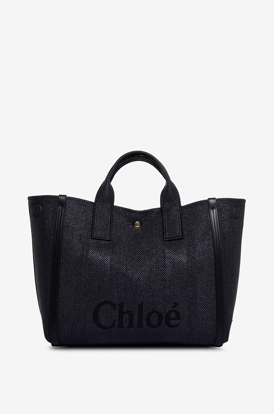 Flecht-Shopper mit Leder Carry Medium