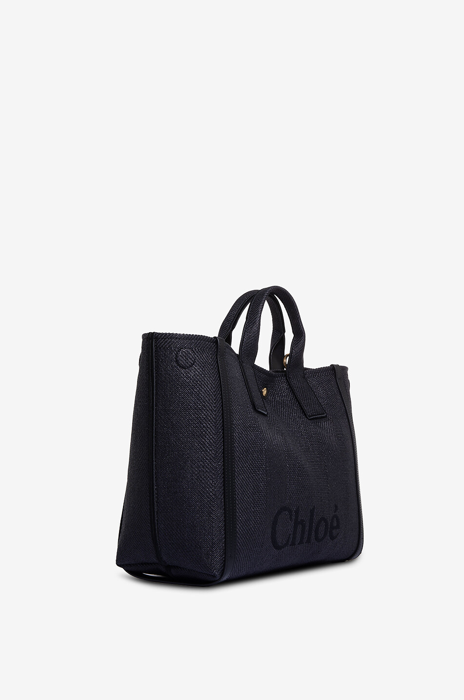 CHLOE Flecht-Shopper mit Leder Carry Medium Damen DUNKELBLAU 2