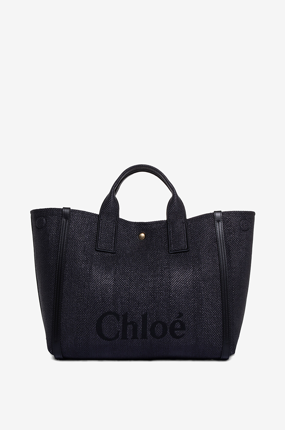 CHLOE Flecht-Shopper mit Leder Carry Medium Damen DUNKELBLAU 3