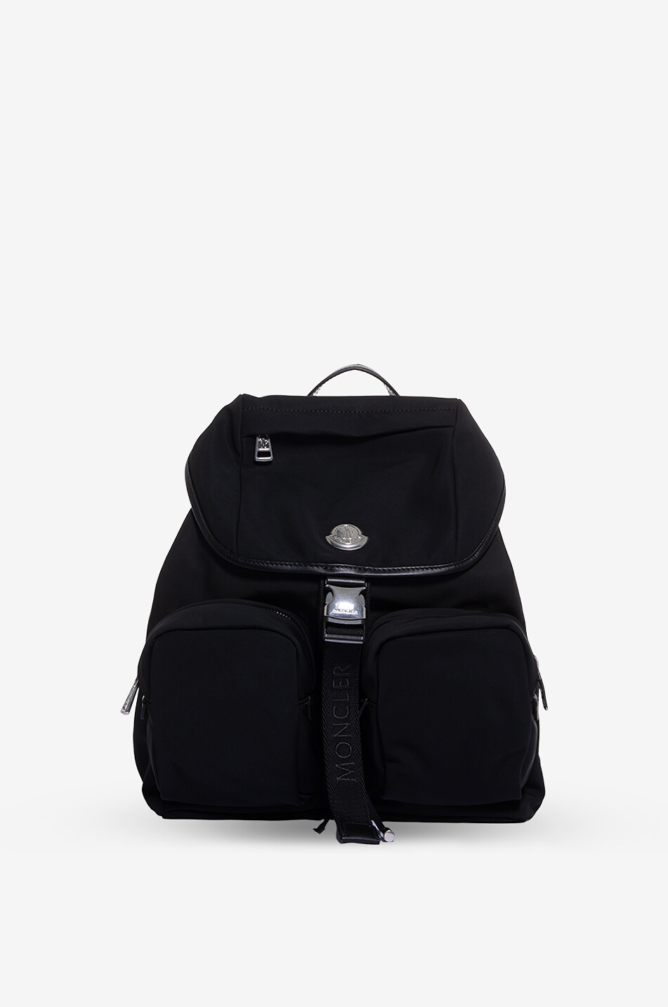 New Trick waterproff nylon and leather backpack - MONCLER