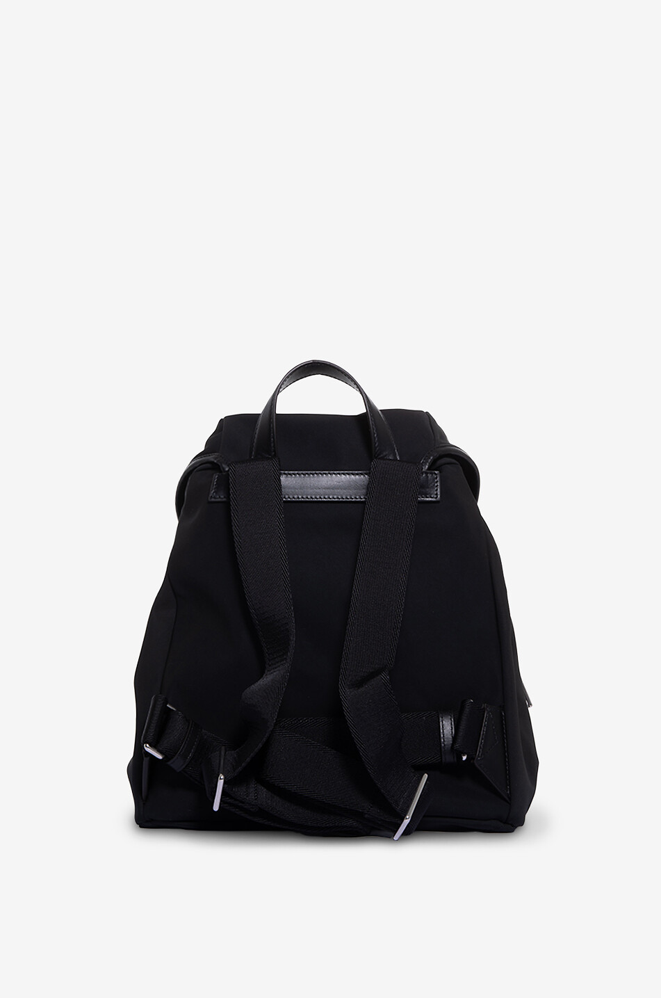 MONCLER Sac à dos en nylon imperméable et cuir New Trick Femme NOIR 3