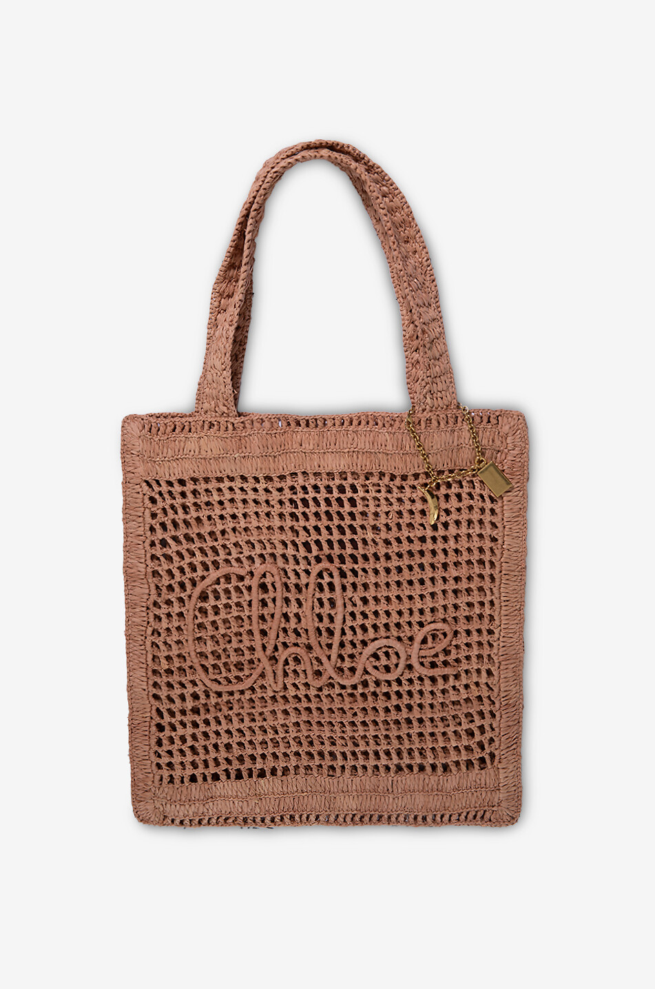 Summer Banana openwork raffia tote bag