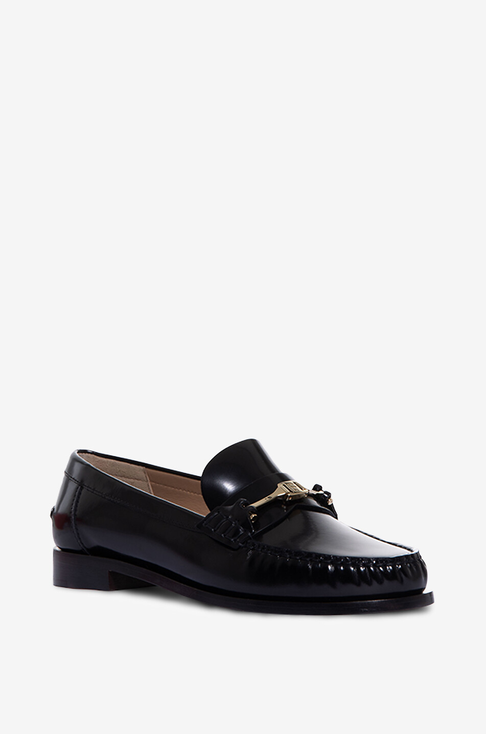 SALVATORE FERRAGAMO Mokassins aus glänzendem Leder Harry 15 Damen SCHWARZ 1