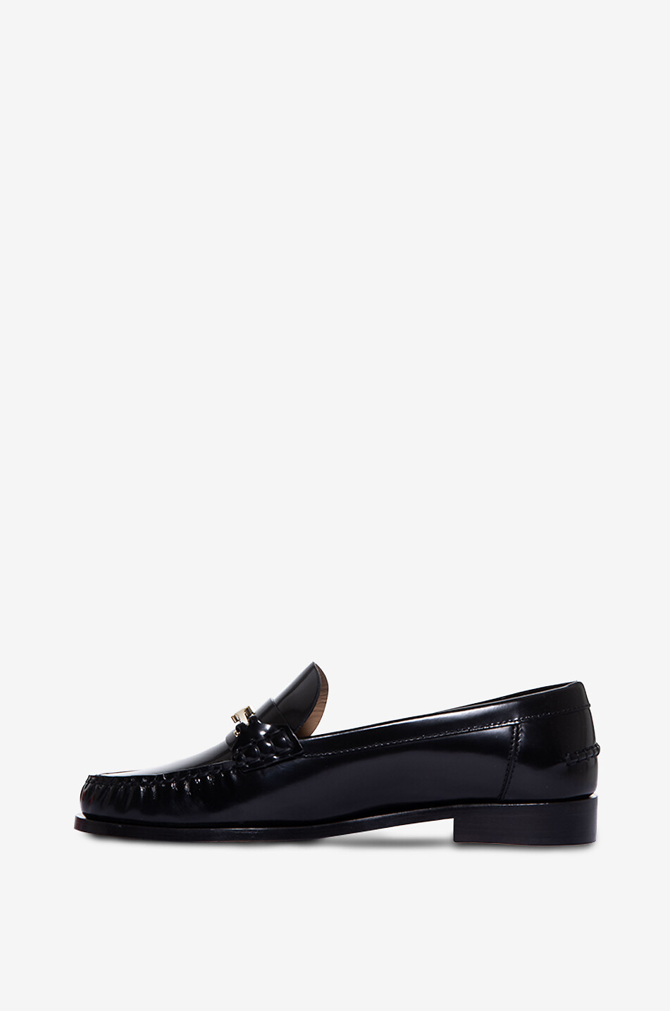 SALVATORE FERRAGAMO Mokassins aus glänzendem Leder Harry 15 Damen SCHWARZ 3
