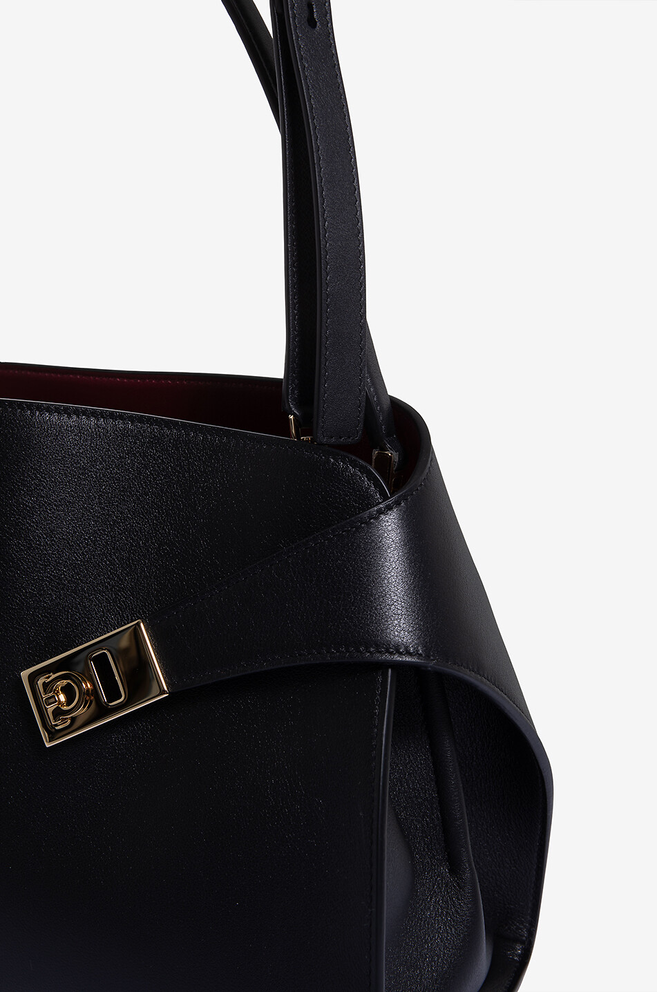 SALVATORE FERRAGAMO Hug Soft Medium bicolour leather shoulder bag Women BLACK 6