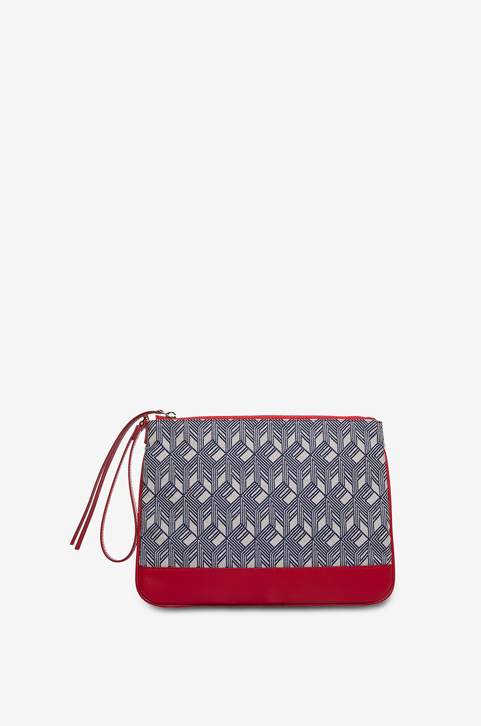 FABIANA FILIPPI Pochette en cuir et jacquard monogrammé Femme BLEU 3