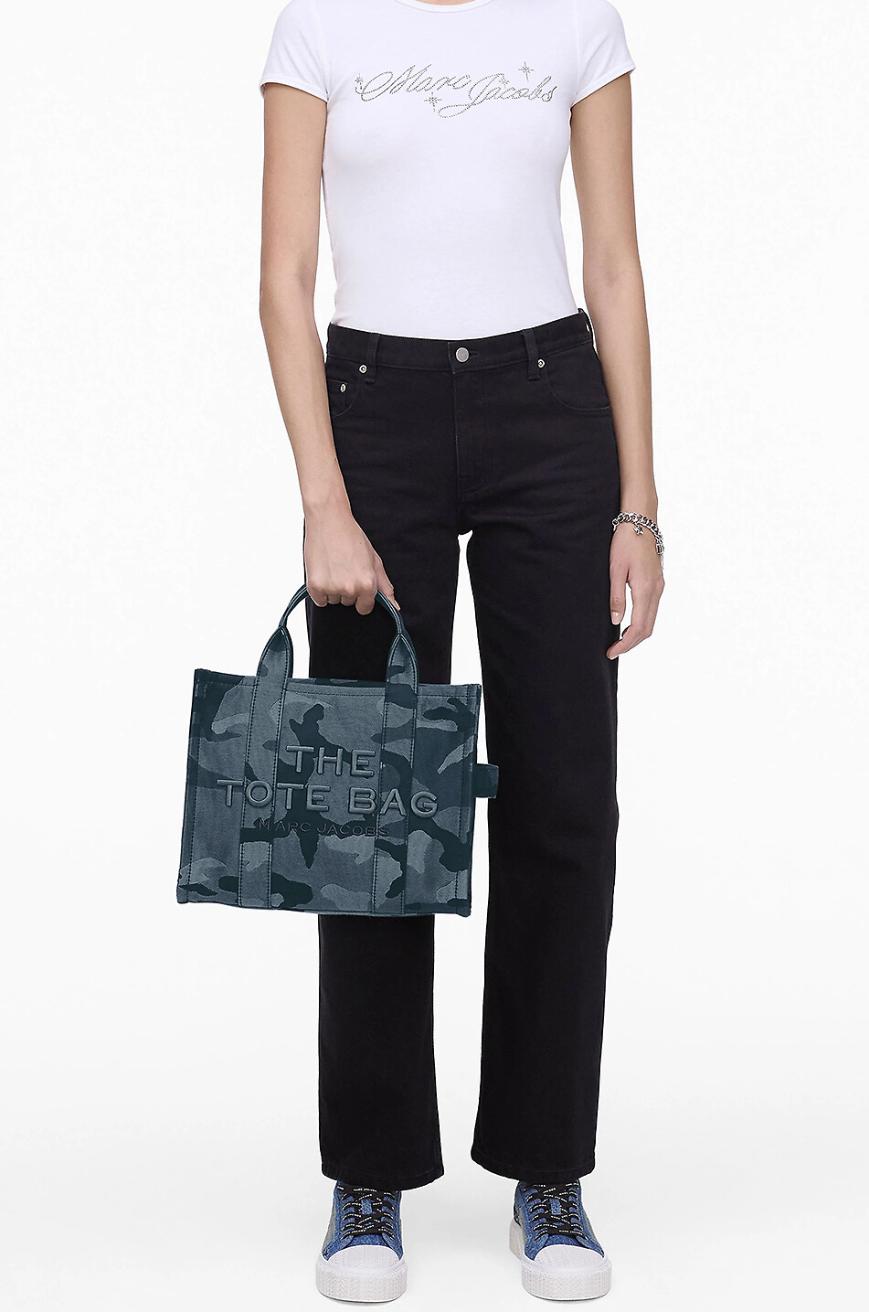 MARC JACOBS The Camo Jacquard Medium Tote canvas tote bag Women BLUE 4