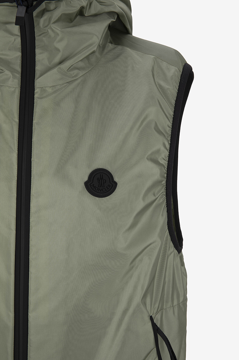 MONCLER Moretan windproof hooded vest Men GREEN 3