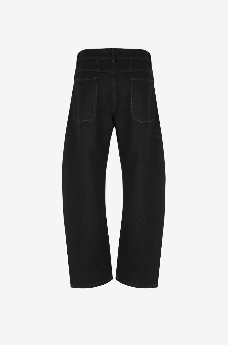 LEMAIRE Twisted Workwear Black cotton trousers Men BLACK 2