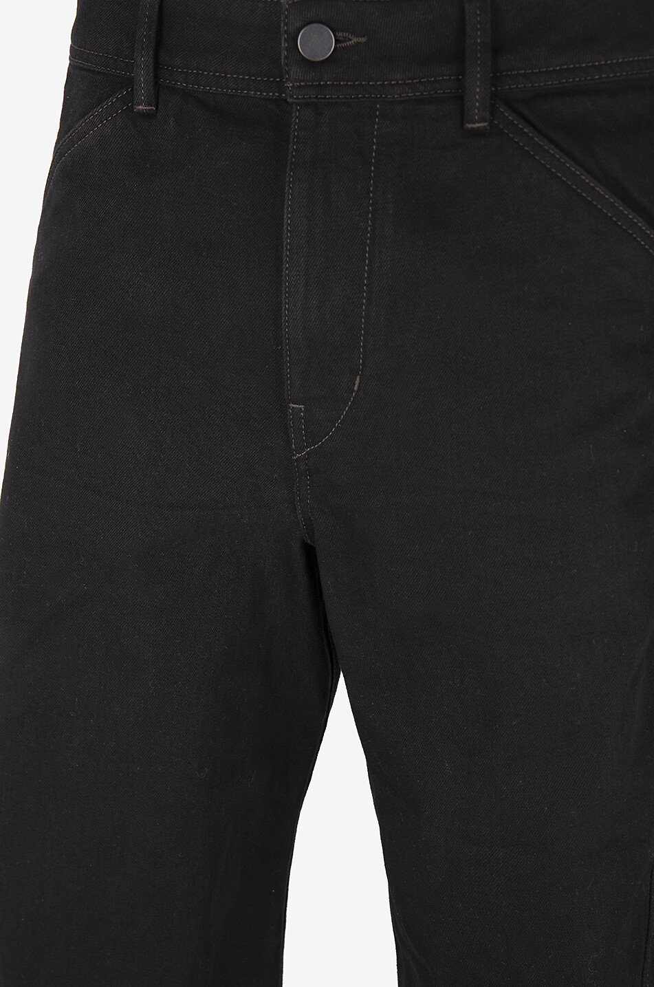 LEMAIRE Twisted Workwear Black cotton trousers Men BLACK 3