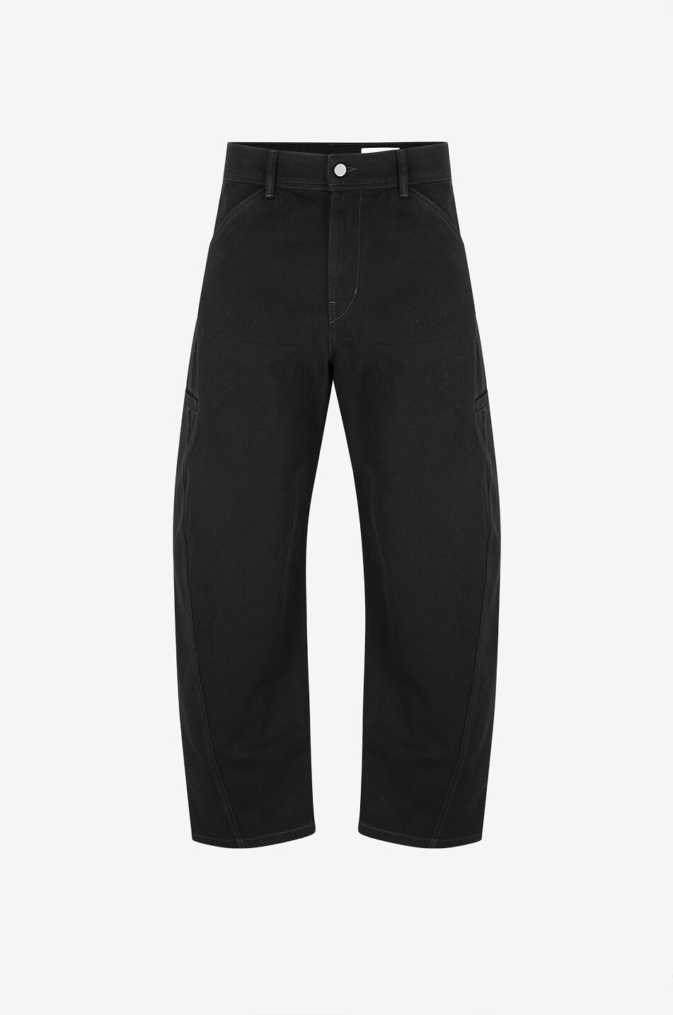 LEMAIRE Twisted Workwear Black cotton trousers Men BLACK 1