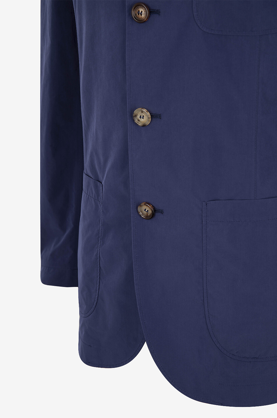 BRUNELLO CUCINELLI Einreihiger Blazer aus Mikrofaser Herren DUNKELBLAU 3