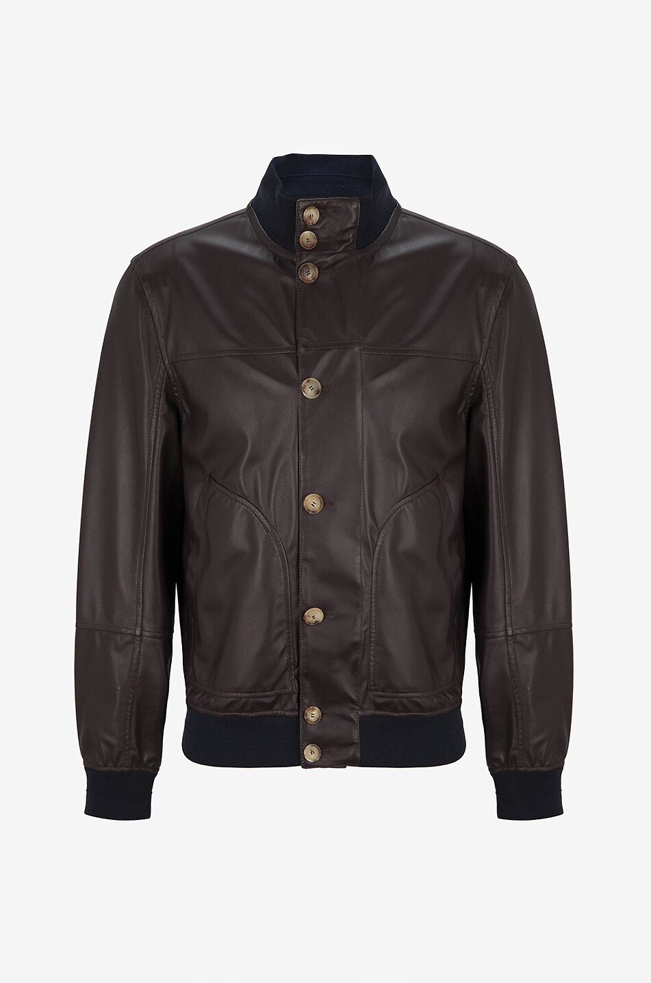 Wendbare Bomberjacke aus Nappaleder und Nylon