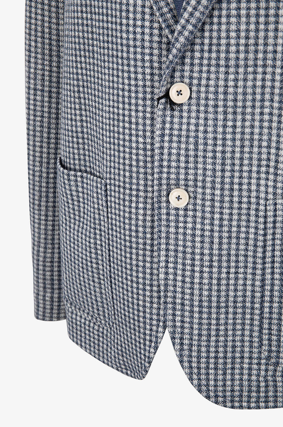 CIRCOLO 1901 Blazer aus Baumwoll- und Leinenjersey mit Vichykaros Herren BLAU 3