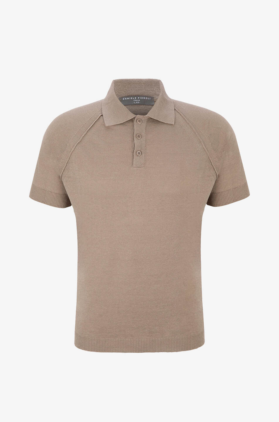 Polohemd aus Leinen mit kurzen Raglanärmeln