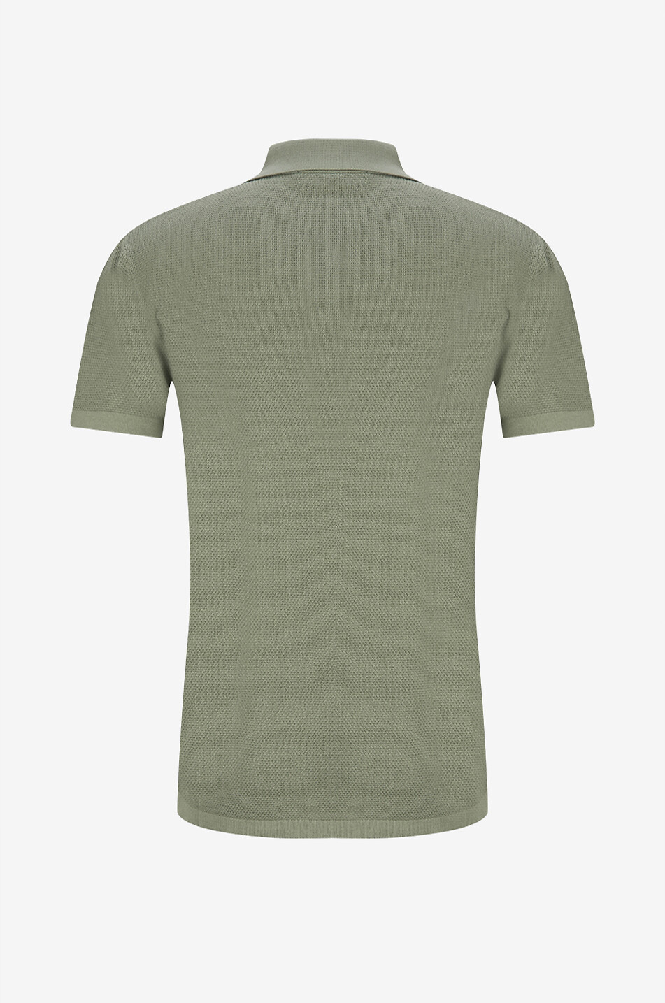 Kurzärmliges texturiertes Poloshirt aus Baumwolle
