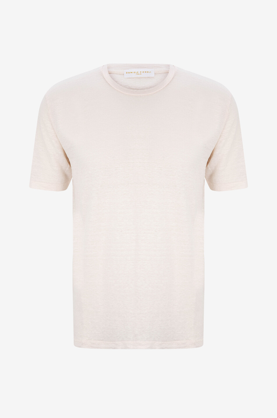 DANIELE FIESOLI Kurzärmeliges T-Shirt aus Leinenstretch Herren HELLROSA 1