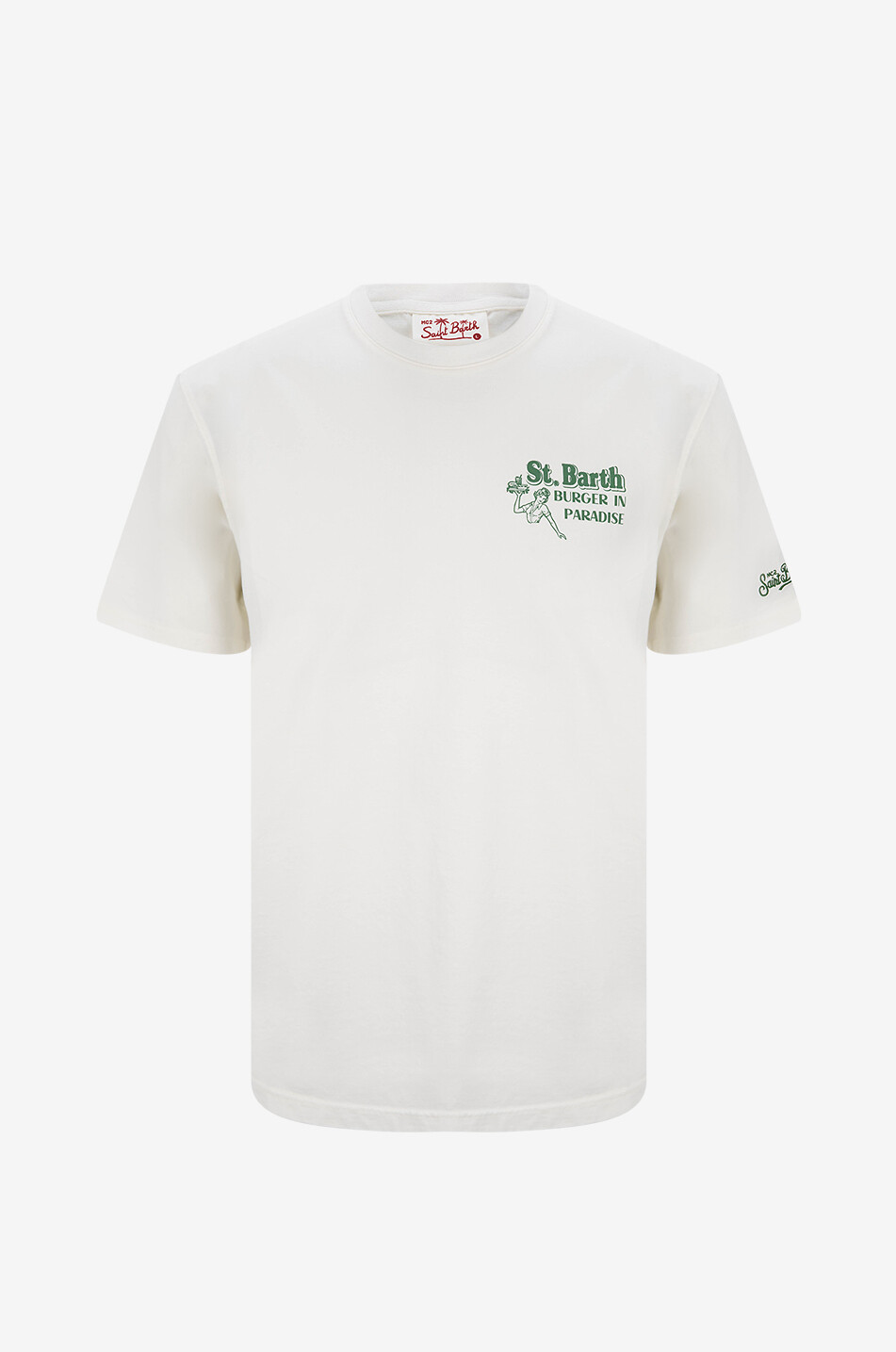 MC2 SAINT BARTH T-shirt à manches courtes en coton Burger in Paradise Homme BLANC 1