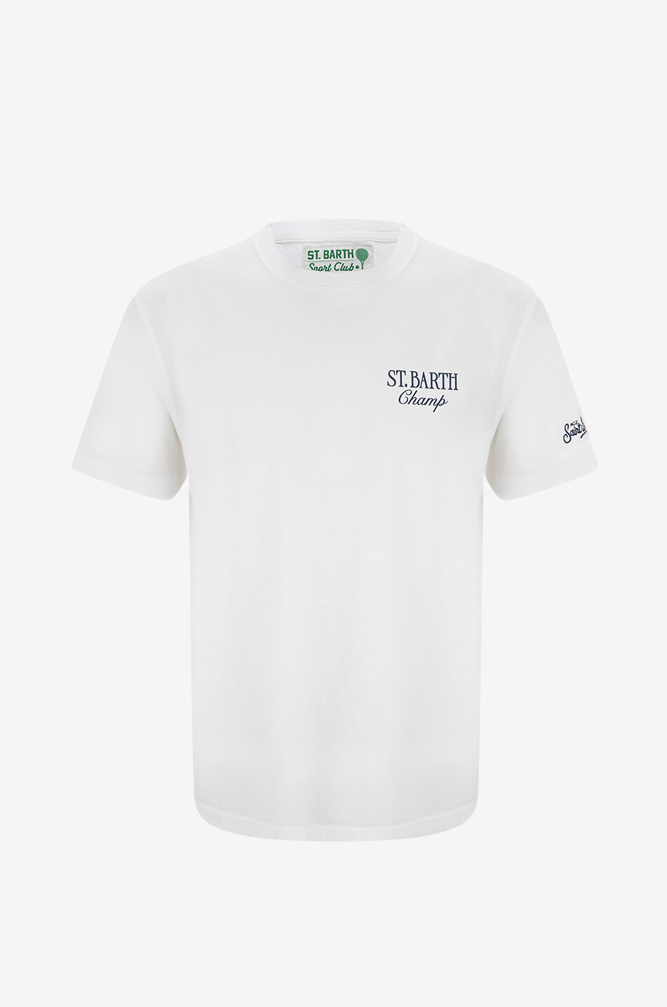 MC2 SAINT BARTH Kurzärmeliges T-Shirt aus Baumwolle Après Tennis Champ Herren WEISS 1