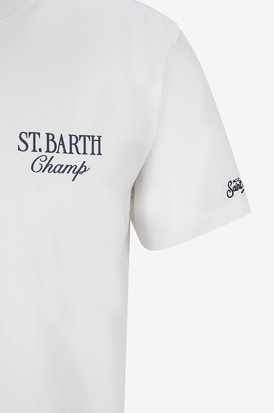 MC2 SAINT BARTH Kurzärmeliges T-Shirt aus Baumwolle Après Tennis Champ Herren WEISS 3
