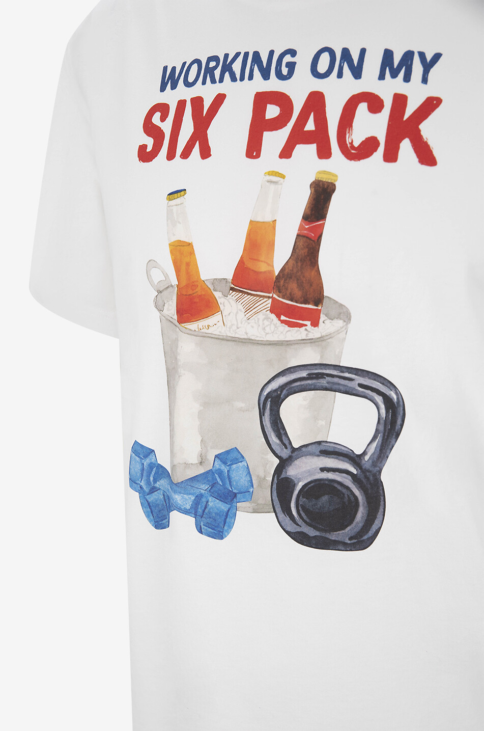 MC2 SAINT BARTH Kurzärmeliges T-Shirt aus Baumwolle Six Pack Herren WEISS 3