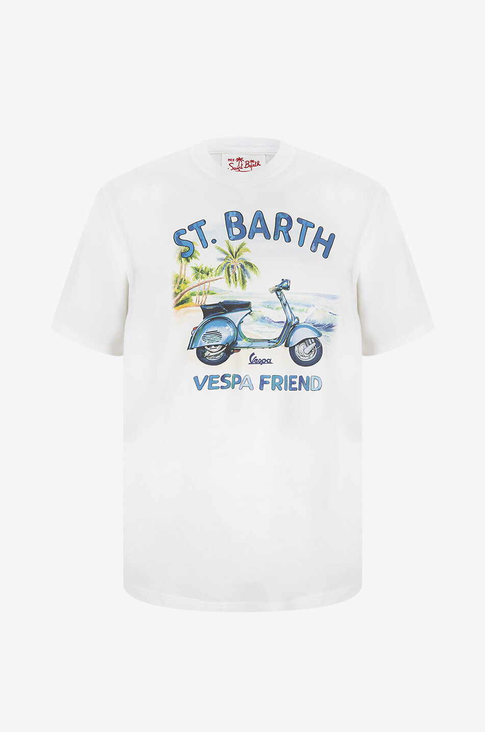 MC2 SAINT BARTH T-shirt à manches courtes en coton Vespa Special Edition Homme BLANC 1