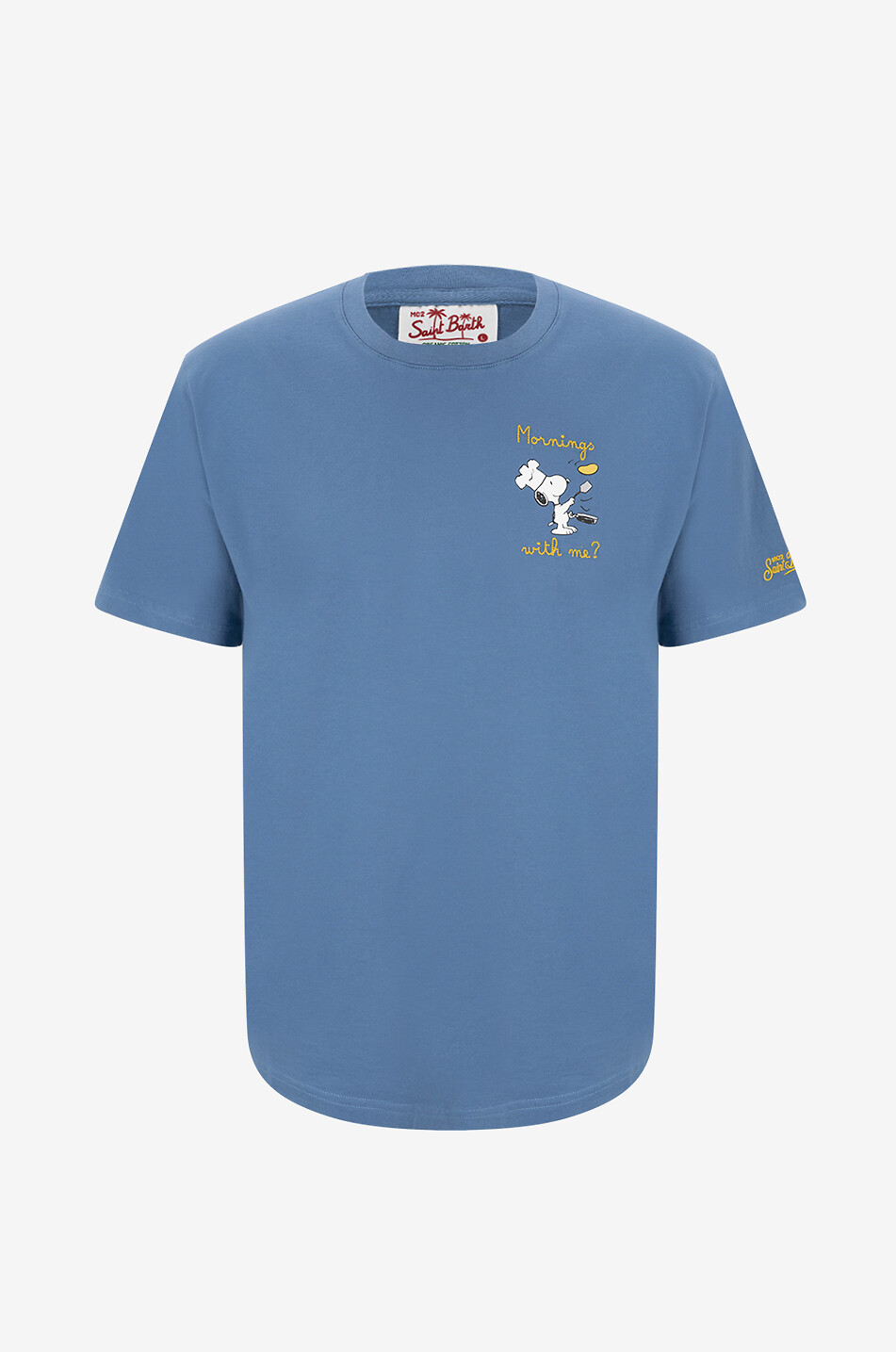 MC2 SAINT BARTH Snoopy Mornings cotton short-sleeved T-shirt Men BLUE 1