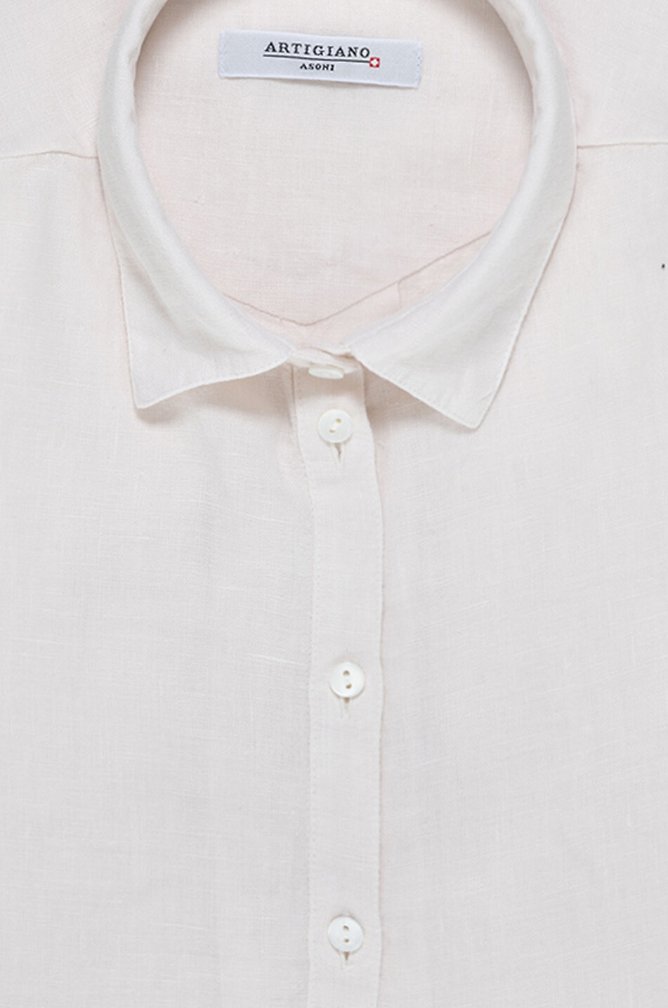ARTIGIANO Ricky linen short-sleeved shirt Women Light beige 2