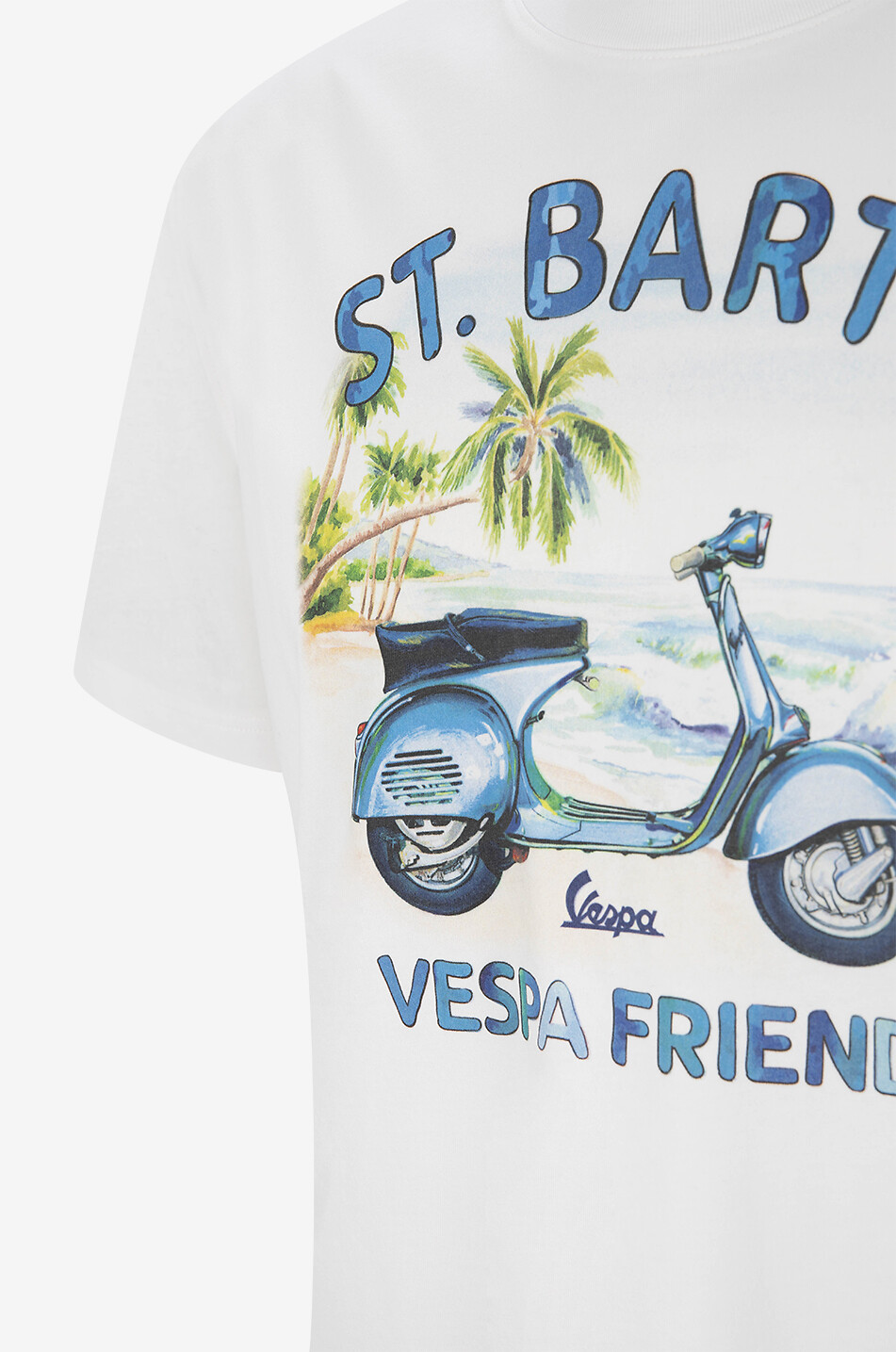 MC2 SAINT BARTH T-shirt à manches courtes en coton Vespa Special Edition Homme BLANC 3