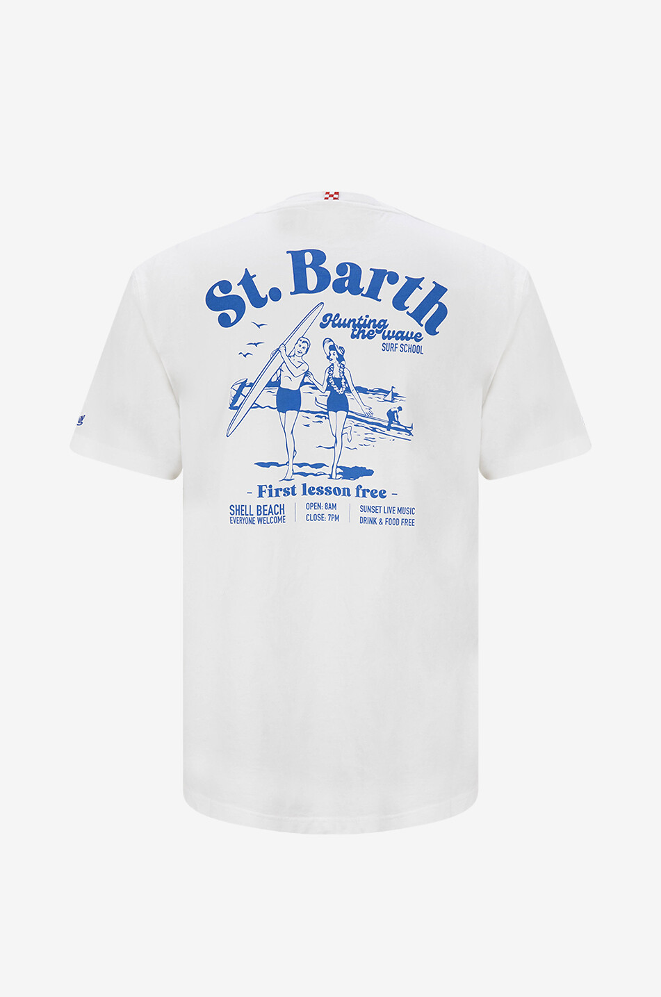 MC2 SAINT BARTH Hunting Wave cotton short-sleeved T-shirt Men WHITE 2