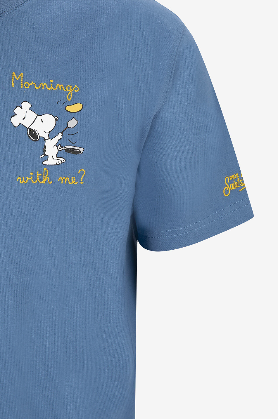 MC2 SAINT BARTH Snoopy Mornings cotton short-sleeved T-shirt Men BLUE 3